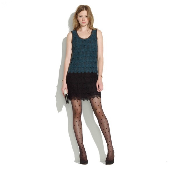 Madewell Lace Feather Shift Dress - Picture 1 of 6